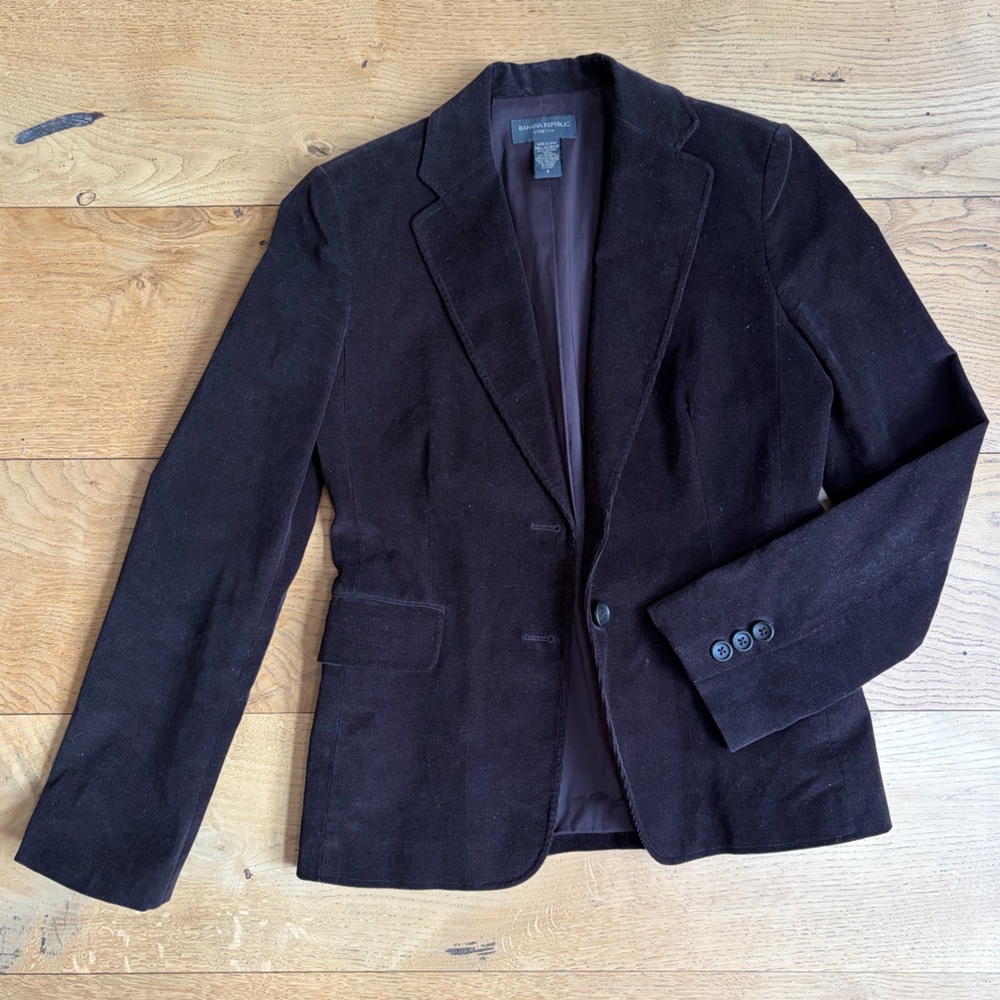 Banana Republic Classic Brown Corduroy Stretch Blazer
